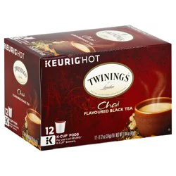 Twinings of London Chai Flavoured Black Tea 12 ct K-Cup Pods 1.44 oz. Box - 1.44 oz