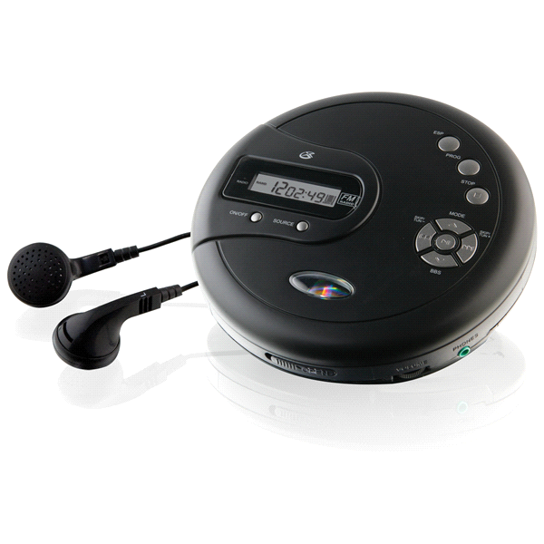 slide 1 of 1, GPX PC332B Portable CD Player with FM Radio, Black, 1 ct