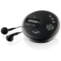 GPX PC332B Portable CD Player with FM Radio, Black