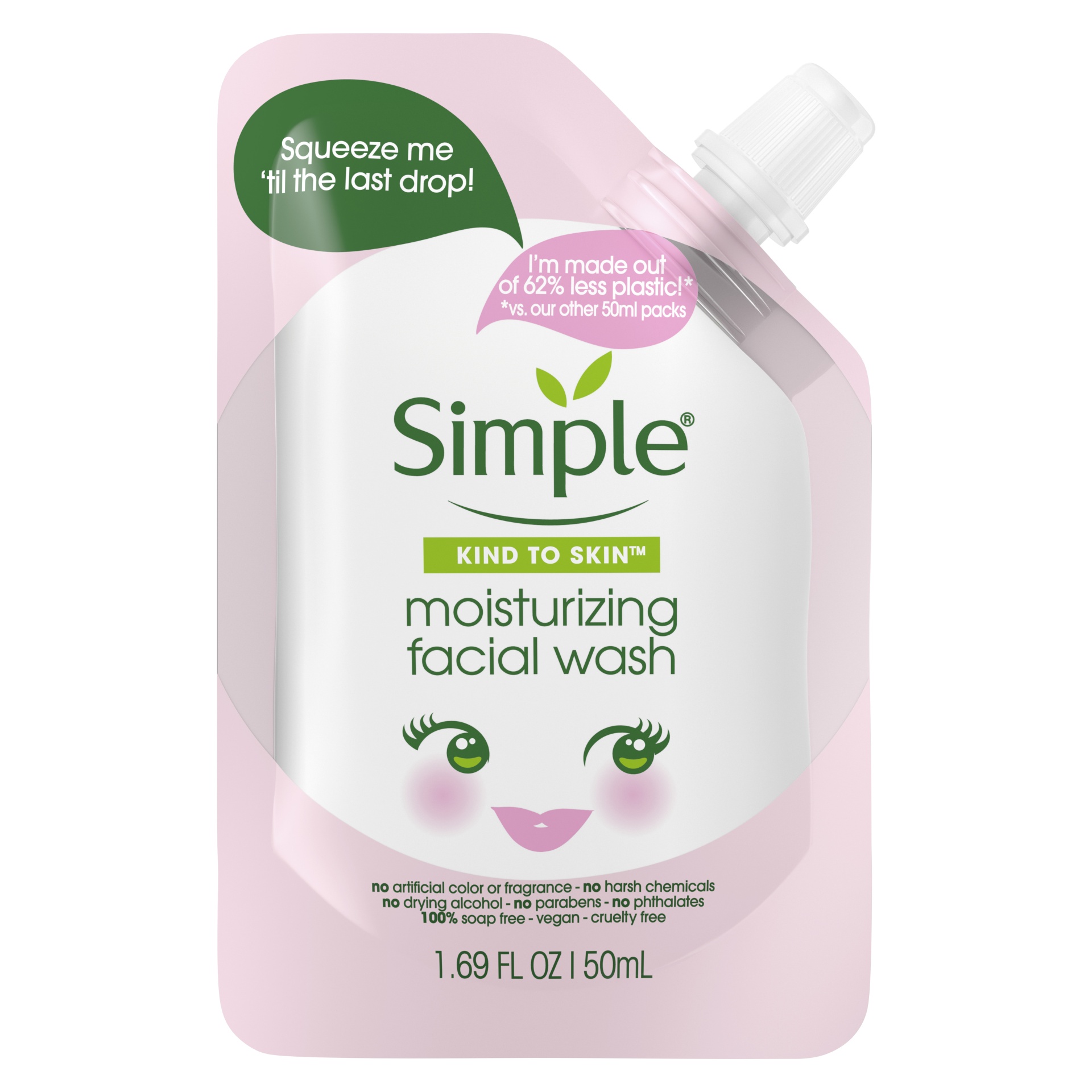 slide 1 of 1, Simple Moisturizing Facial Wash, 1.69 oz