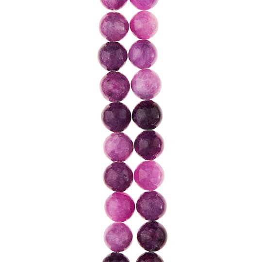 slide 1 of 3, Purple Dyed Quartzite Round Beads, 8mm By Bead Landing, 8mm