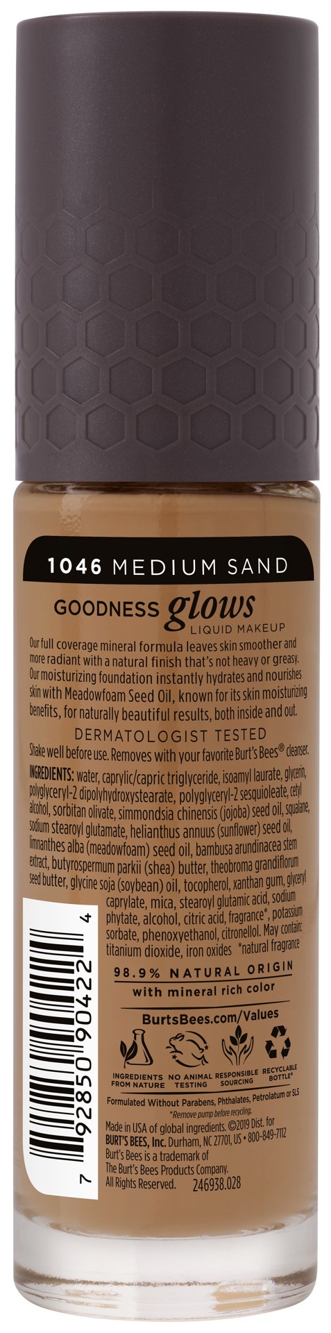 slide 2 of 5, Burt's Bees Goodness Glows Liquid Foundation, Medium Sand - 1.0 Ounce, 1 fl oz