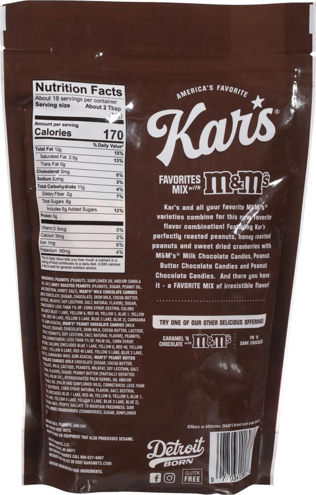 slide 2 of 2, Kar's Trail Mix Fav W/M&M's 20Z, 20 oz