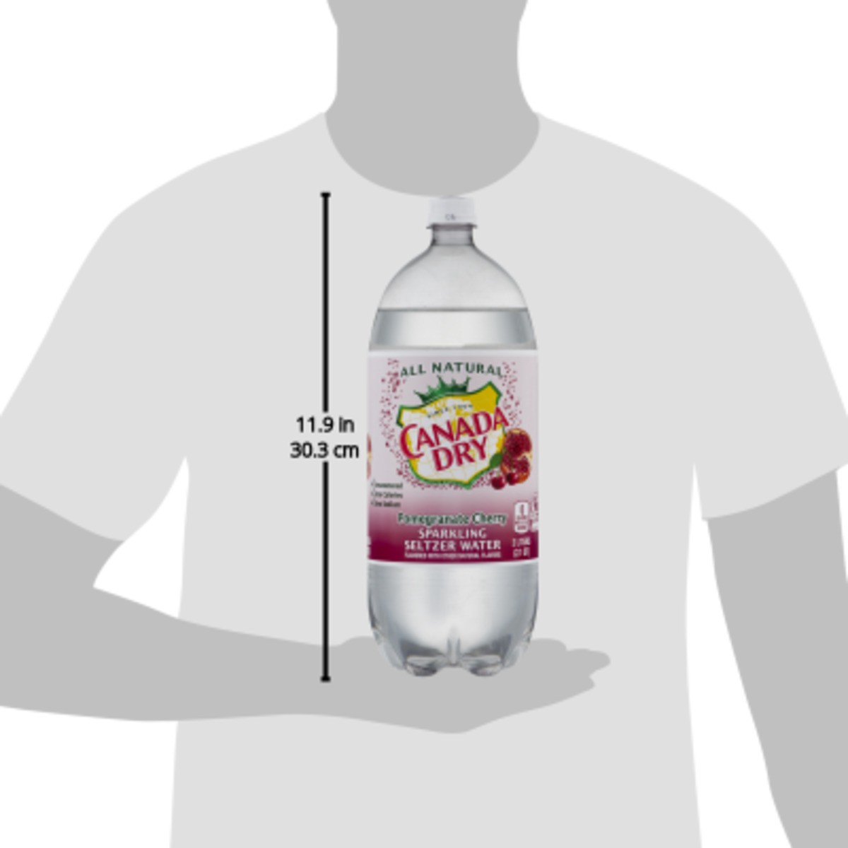 slide 5 of 9, Canada Dry Pomegranate Cherry Seltzer- 2 liter, 67.6 oz