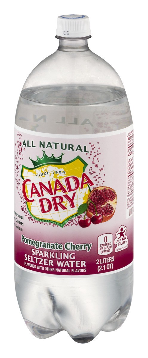 slide 9 of 9, Canada Dry Pomegranate Cherry Seltzer- 2 liter, 67.6 oz