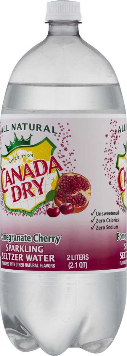 slide 6 of 9, Canada Dry Pomegranate Cherry Seltzer- 2 liter, 67.6 oz