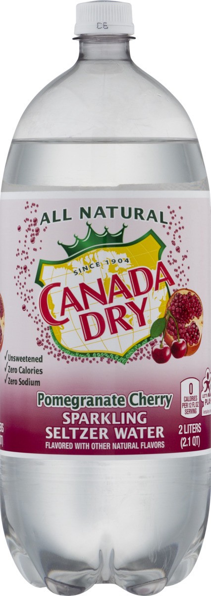 slide 8 of 9, Canada Dry Pomegranate Cherry Seltzer- 2 liter, 67.6 oz