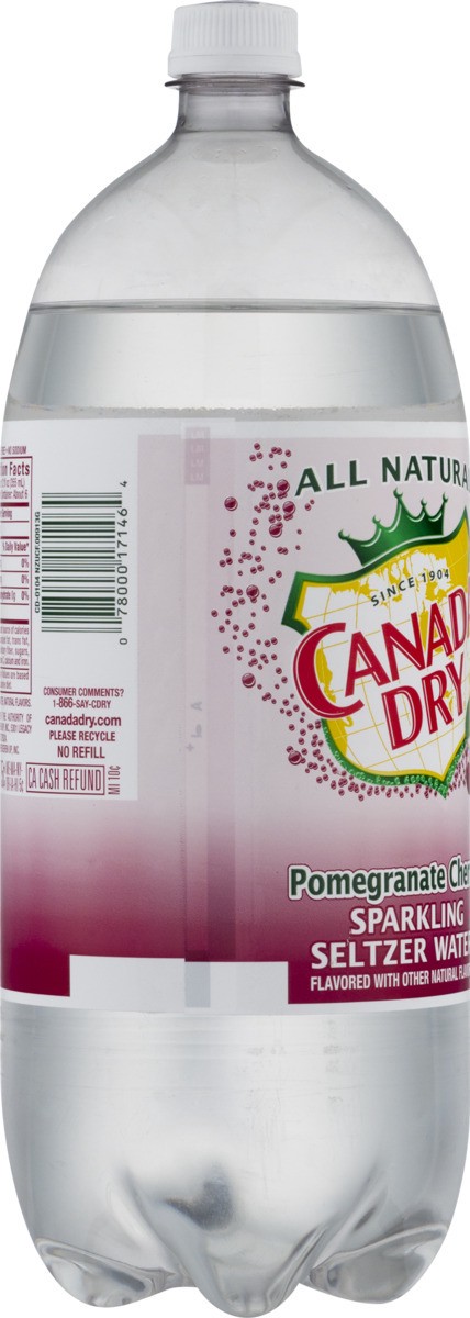 slide 4 of 9, Canada Dry Pomegranate Cherry Seltzer- 2 liter, 67.6 oz