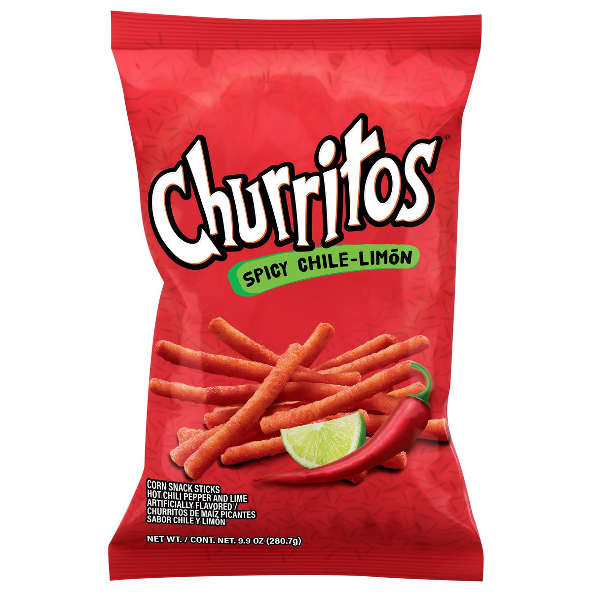 slide 4 of 4, Churritos Spicy Chile-Limon Corn Snack Sticks 9.9 oz, 9.9 oz