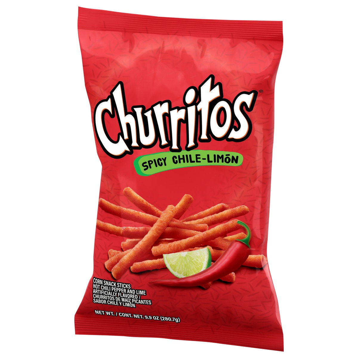 slide 2 of 4, Churritos Spicy Chile-Limon Corn Snack Sticks 9.9 oz, 9.9 oz