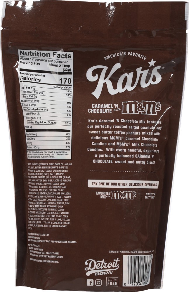 slide 2 of 2, Kar's Trail Mix Choc&Crml W/M&M's 20Z, 20 oz