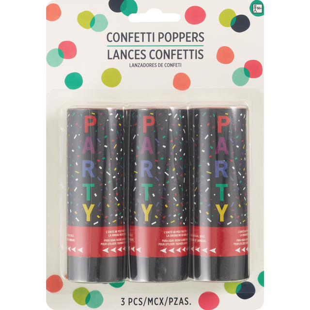 slide 1 of 1, AMSCAN Confetti Prty Poppers Multi, 1 ct