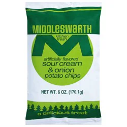 Middleswarth Kitchen Fresh Sour Cream & Onion Potato Chips 6 lb