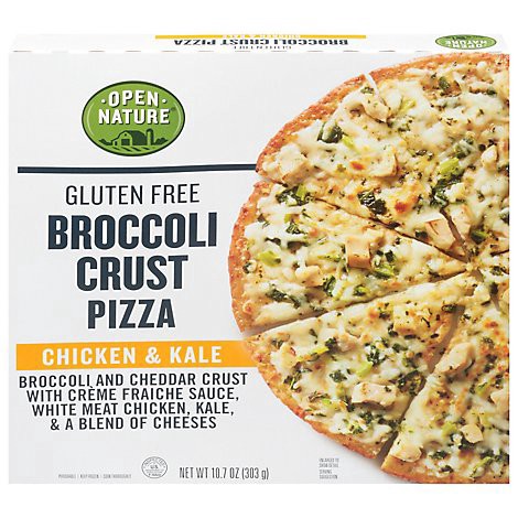 slide 1 of 1, Open Nature Pizza Broccoli Crust Chicken Kale - 10.7 Oz, 10.7 oz