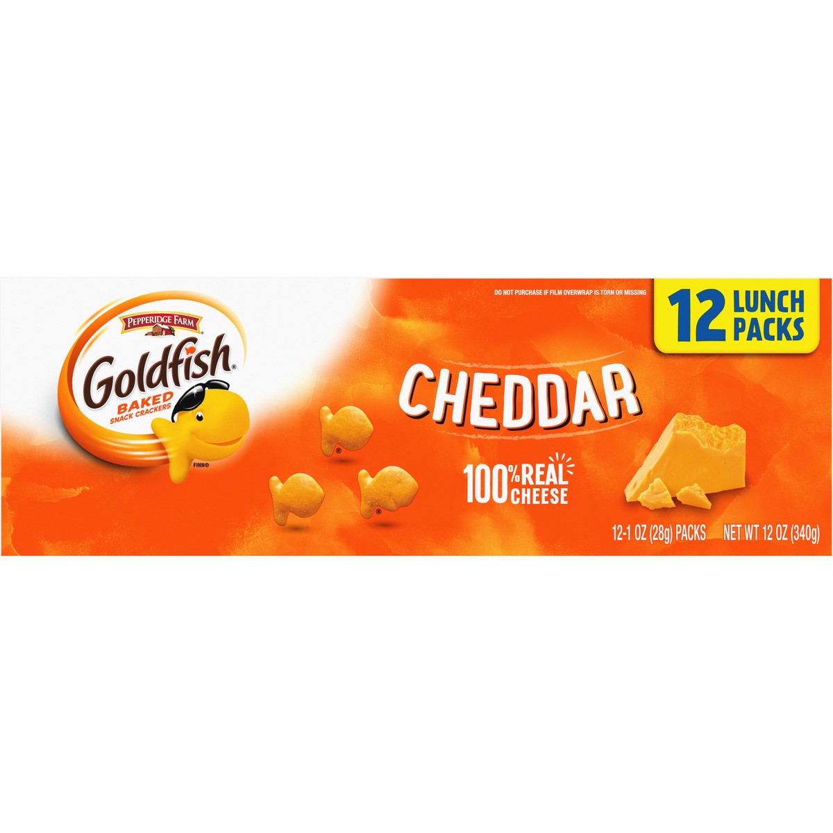 slide 7 of 11, Goldfish Cheddar Crackers, Snack Packs, Multi-Pack Tray - 12 oz, 12 oz