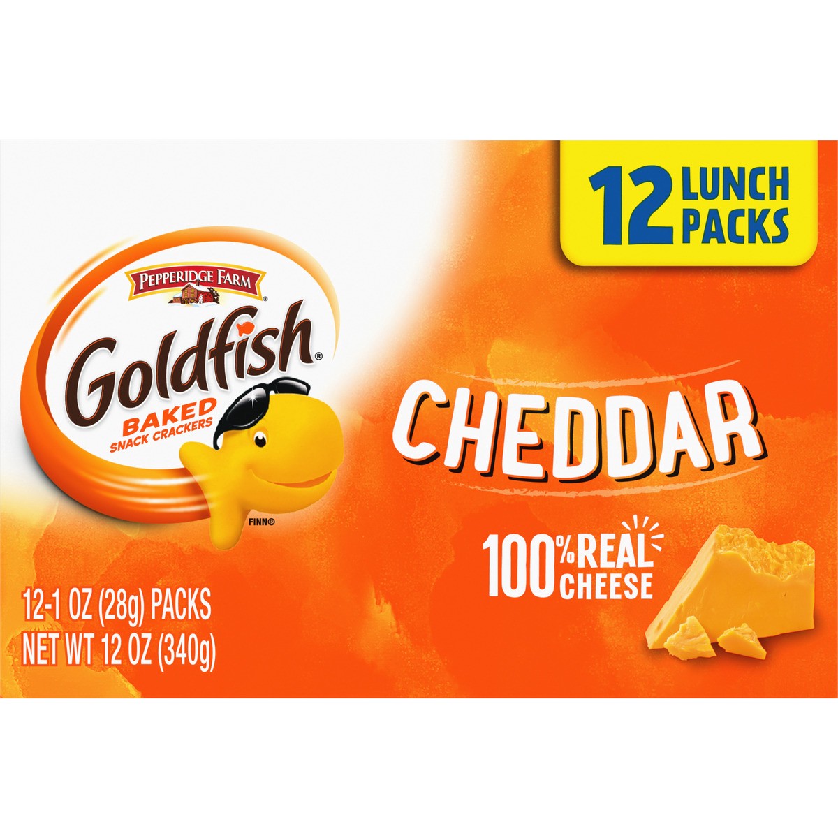 slide 8 of 11, Goldfish Cheddar Crackers, Snack Packs, Multi-Pack Tray - 12 oz, 12 oz