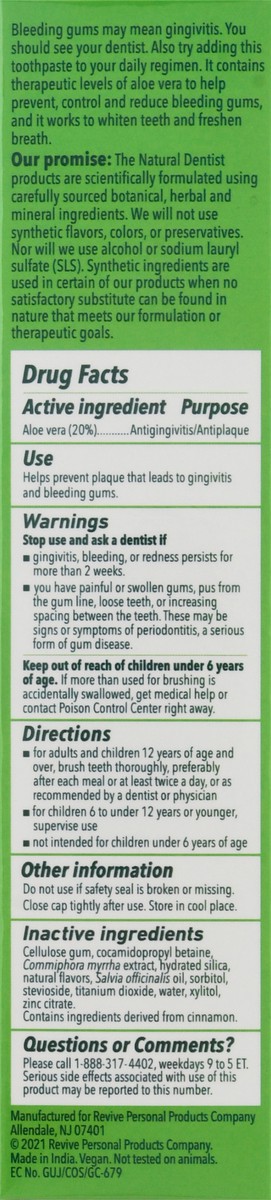 slide 8 of 9, The Natural Dentist Peppermint Twist Gum Health Toothpaste 5 oz, 5 oz