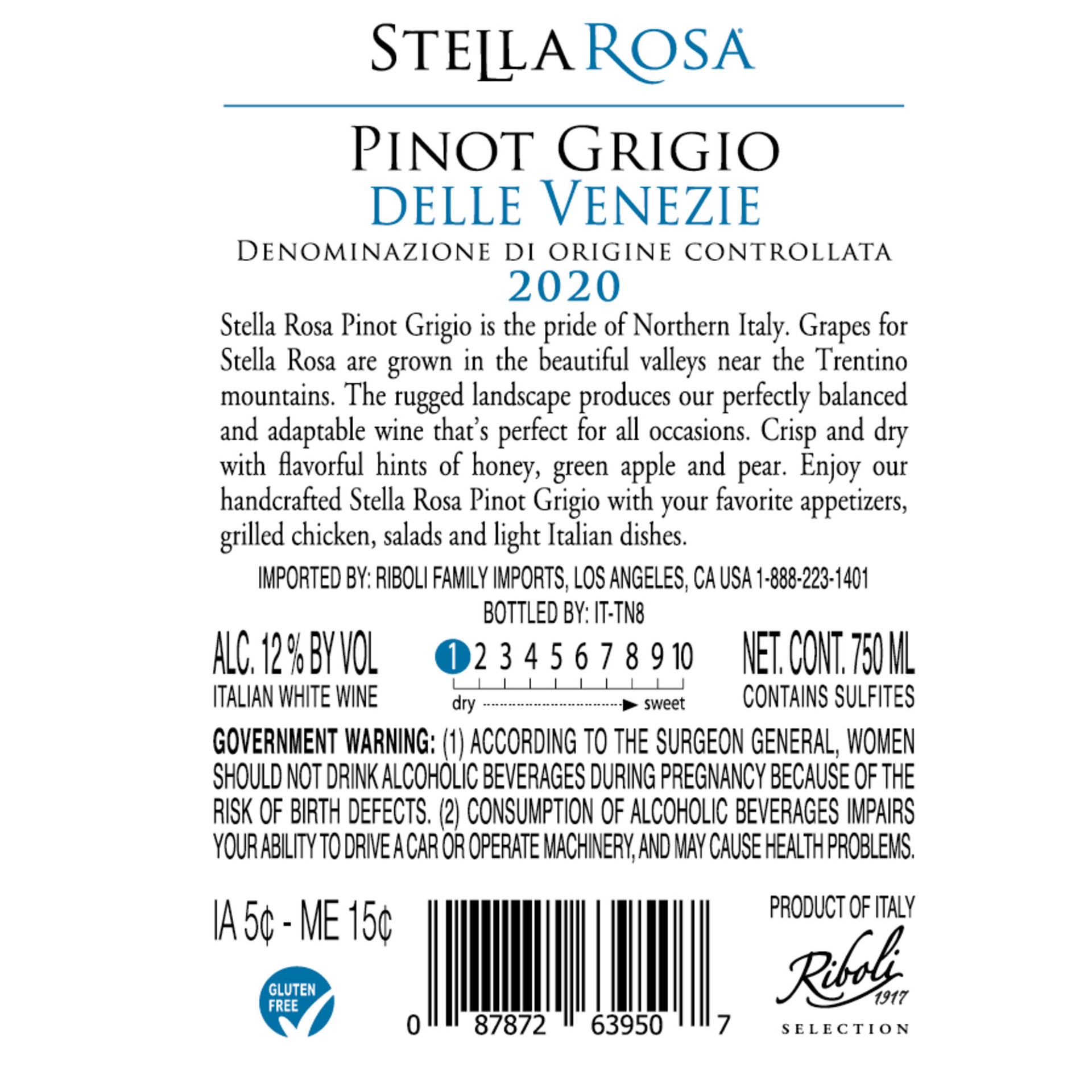 slide 5 of 9, Stella Rosa Pinot Grigio Italian White Wine 750 ml, 750 ml