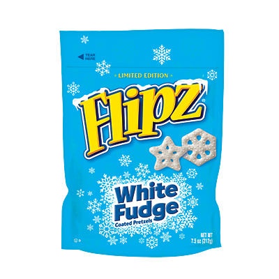 slide 1 of 1, Flipz White Fudge Covered Pretzels Stand Up Pouch, 7.5 oz