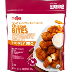 Meijer Boneless Breaded Chicken Breast Chunks with Remoulade in a Honey BBQ Sauce, Smoked Flavor