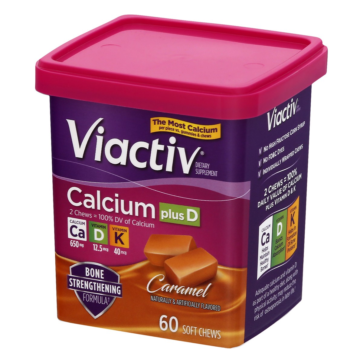 slide 2 of 9, Viactiv Caramel Calcium Chews, 60 ct