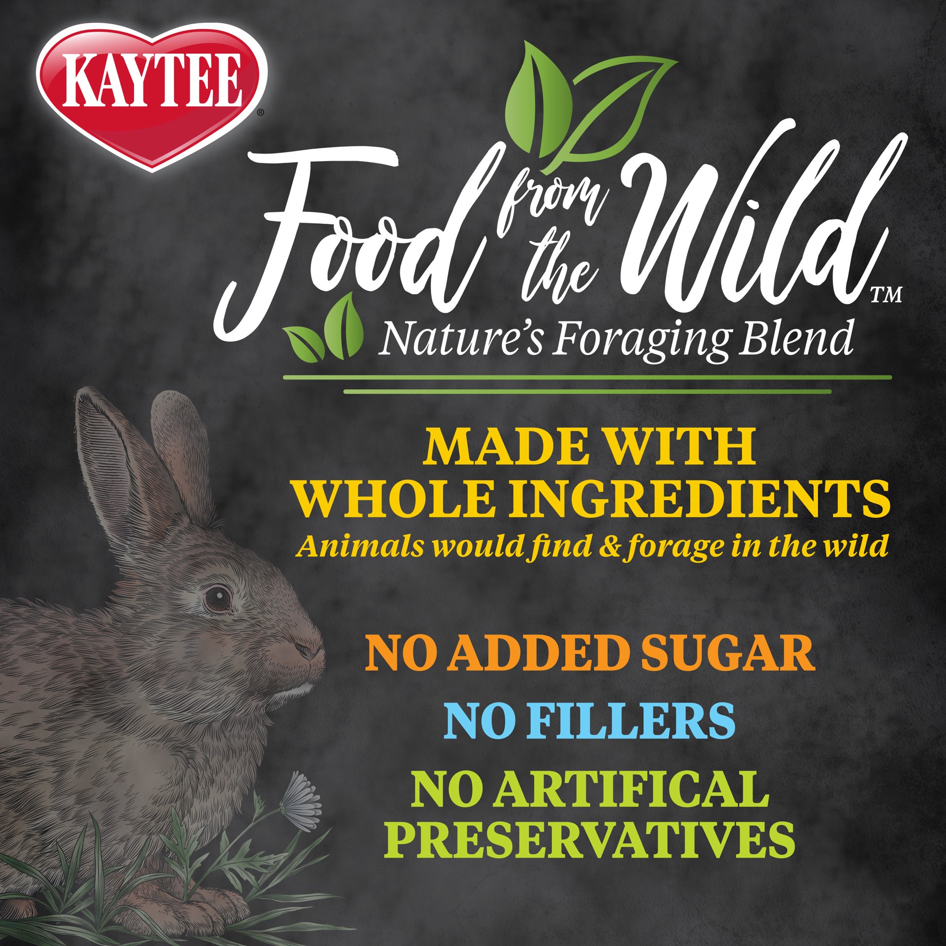 slide 5 of 10, Kaytee Food From The Wild Rabbit Food, 4 pounds, Forage Complex, 1 ct