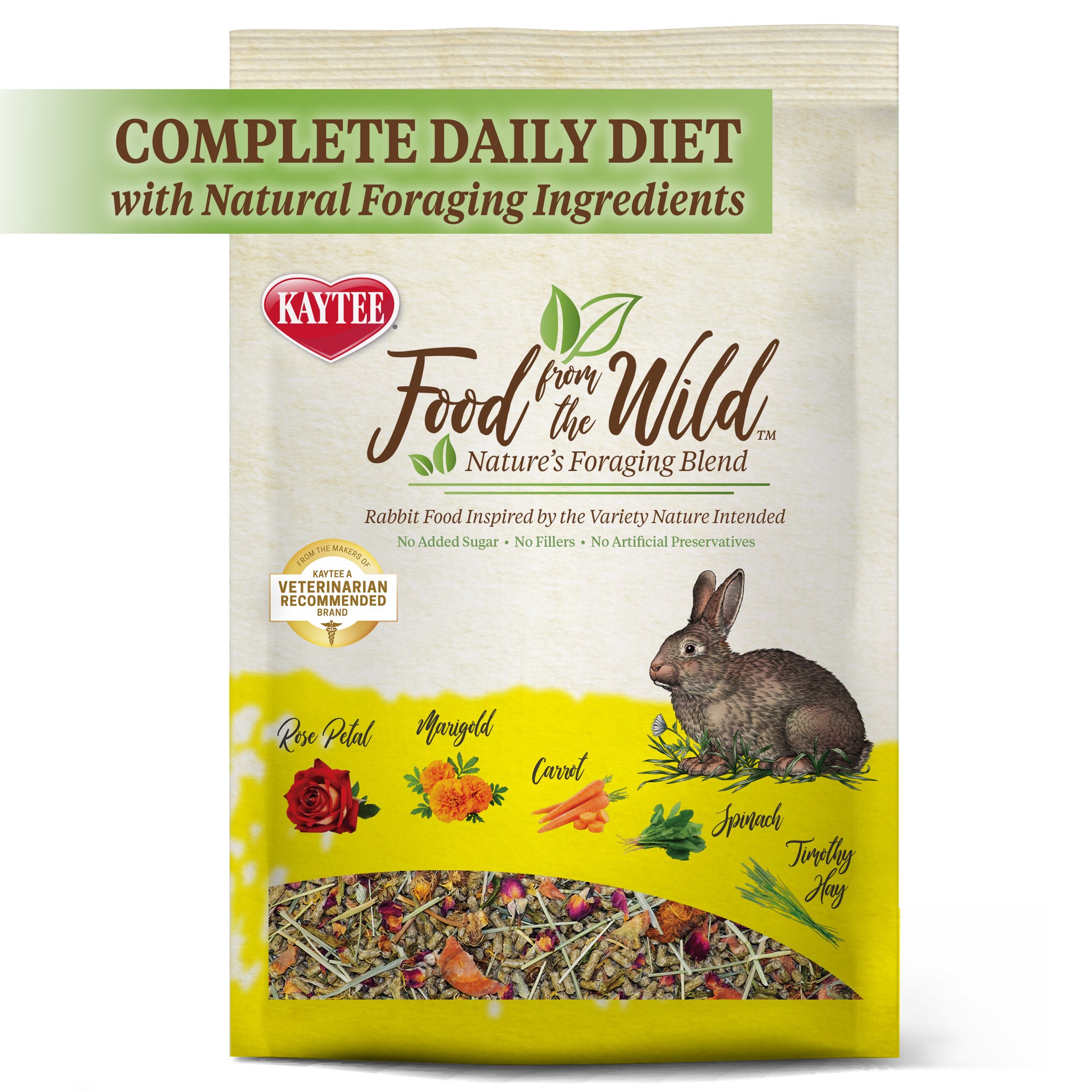slide 6 of 10, Kaytee Food From The Wild Rabbit Food, 4 pounds, Forage Complex, 1 ct