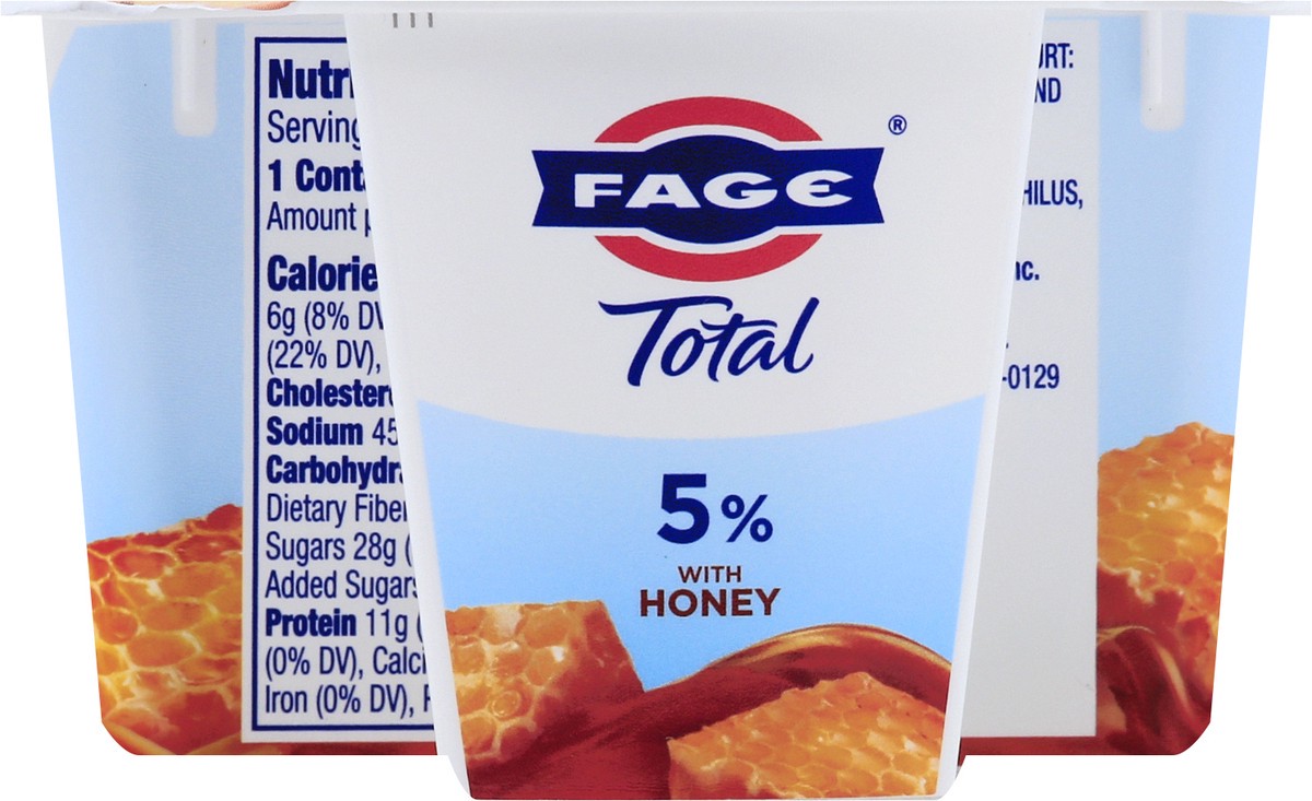 slide 10 of 10, Fage Total Whole Milk Greek Strained Yogurt Honey, 5.3 oz