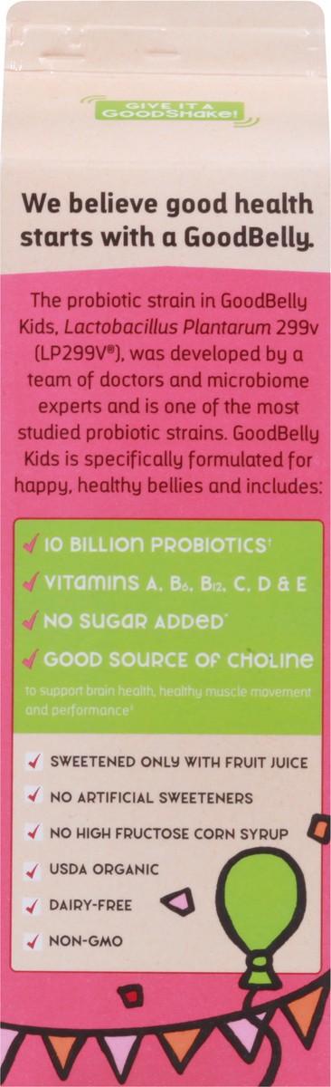 slide 3 of 9, GoodBelly Probiotics Kids Fruit Punch Party JuiceDrink - 32 fl oz, 32 fl oz