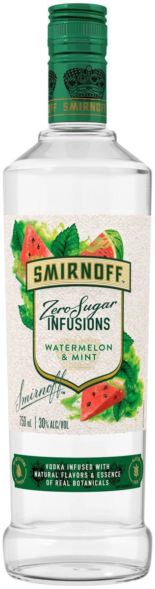 slide 1 of 21, Smirnoff Zero Sugar Infusions Watermelon & Mint, 750 ml