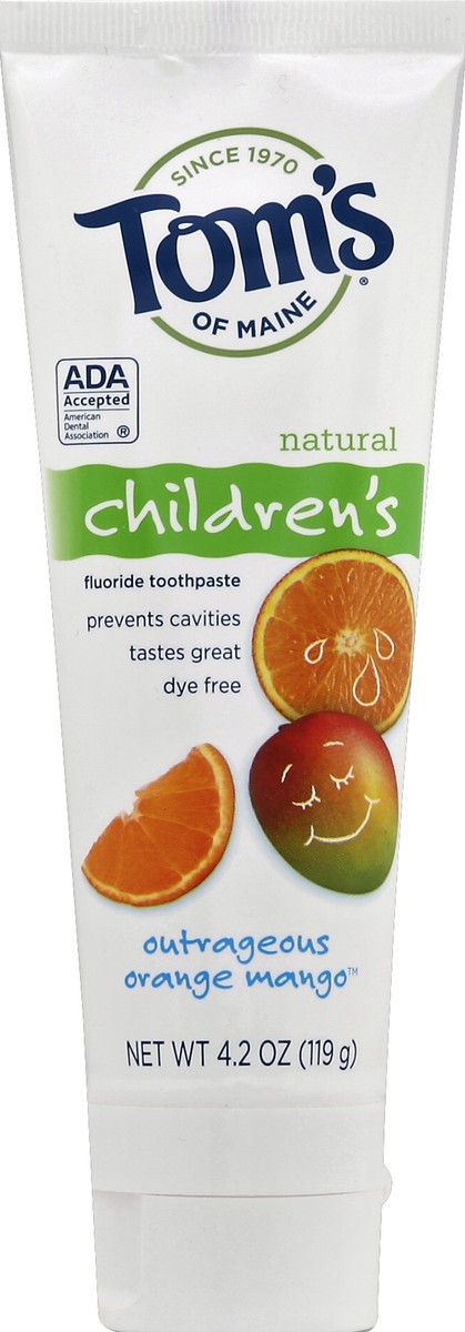 slide 2 of 2, Tom's of Maine Outrageous Orange Mango Natural Kids Toothpaste, 4.2 oz