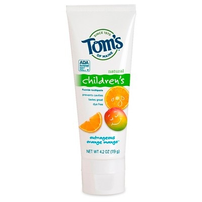 slide 1 of 2, Tom's of Maine Outrageous Orange Mango Natural Kids Toothpaste, 4.2 oz