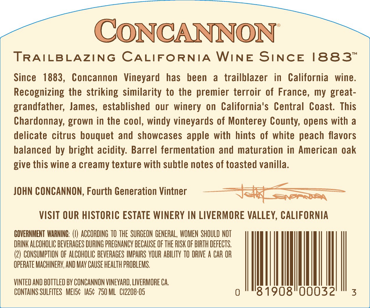 slide 3 of 5, Concannon Vineyard Vineyard Chardonnay White Wine - 750ml, 2016 Monterey County, California, 750 ml