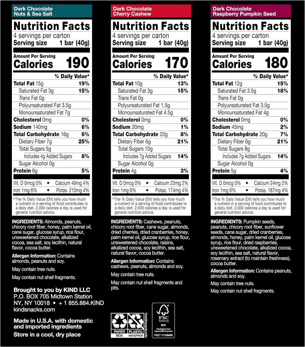 slide 4 of 11, KIND Chocolate Nut Bar Variety Pack, 12 ct