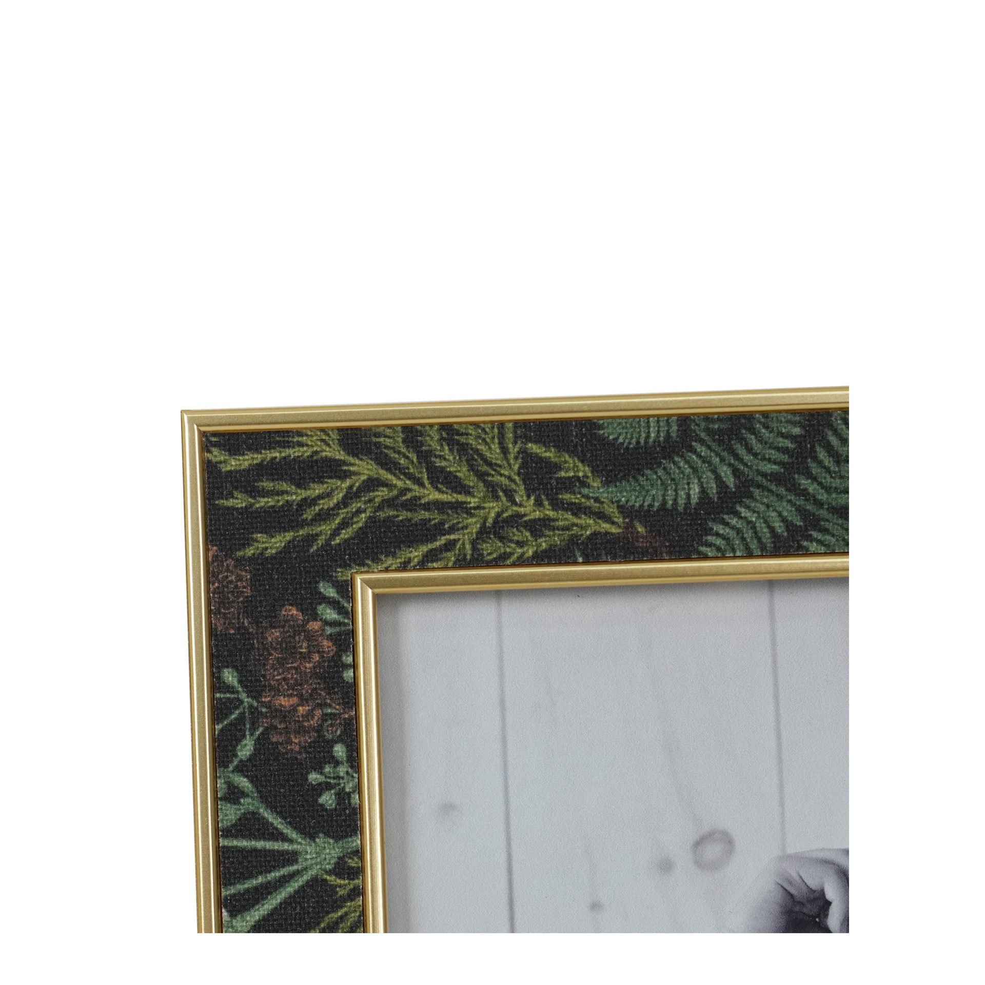 slide 2 of 6, 5" X 7" Holiday Pattern With Gold Edges Plastic Frame By Studio Decor, 5 in x 7 in