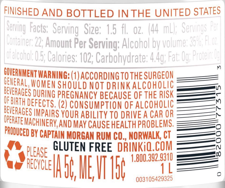 slide 3 of 4, Captain Morgan Pineapple Rum, 1 L, 1 liter