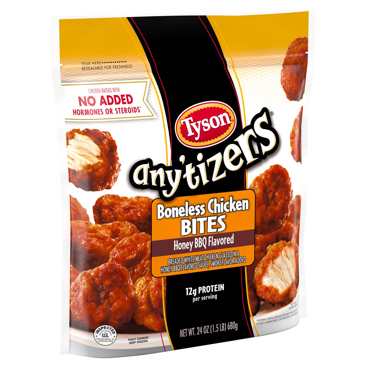 slide 2 of 6, Tyson Any'tizers Honey BBQ Flavored Boneless Chicken Bites - Frozen - 24oz, 24 oz