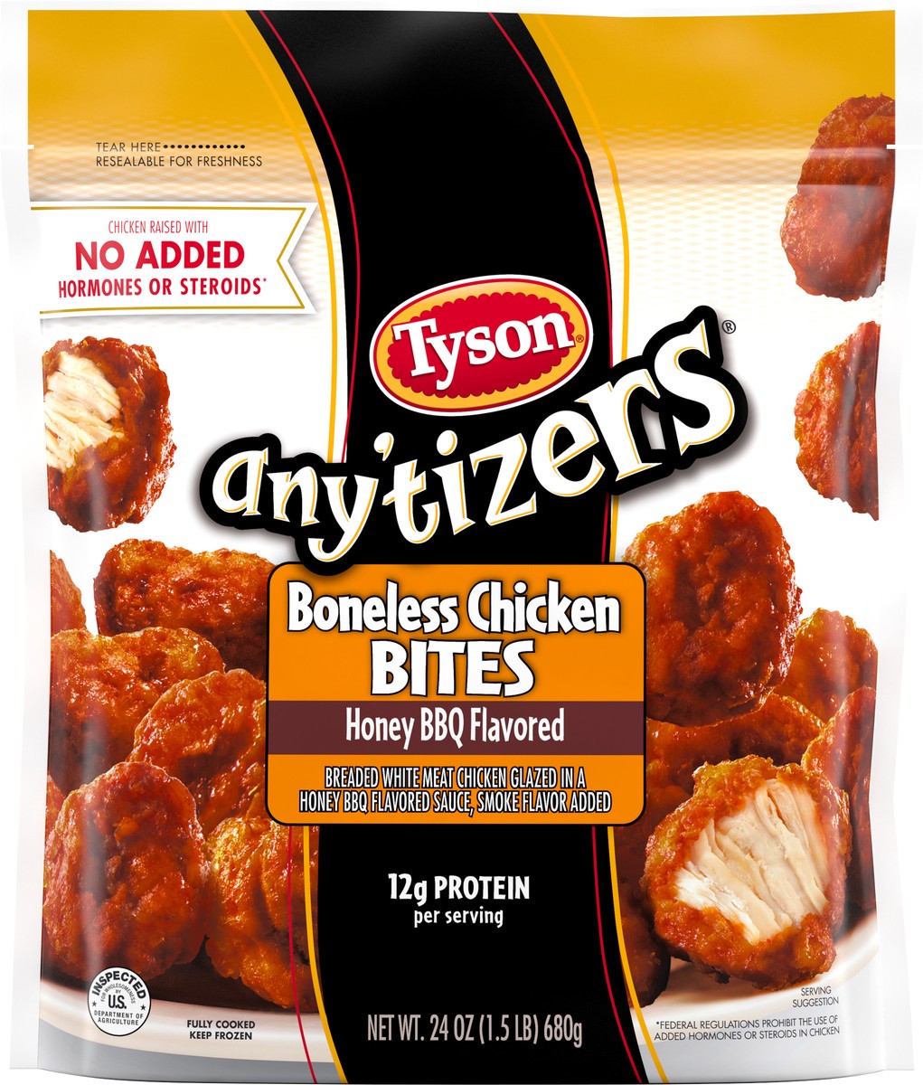 slide 6 of 6, Tyson Any'tizers Honey BBQ Flavored Boneless Chicken Bites - Frozen - 24oz, 24 oz