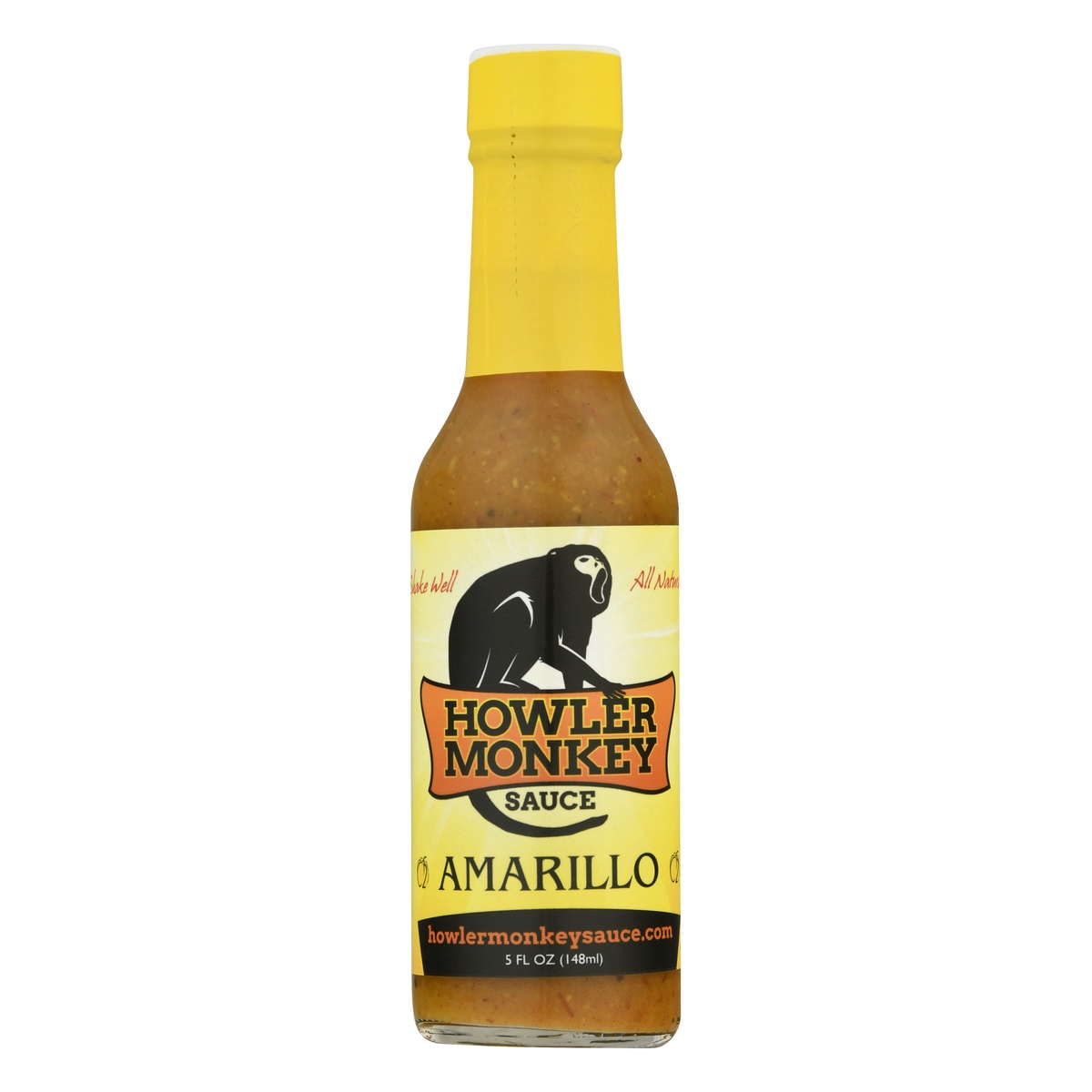 slide 1 of 1, Howler Monkey Amarillo Hot Sauce, 5 oz