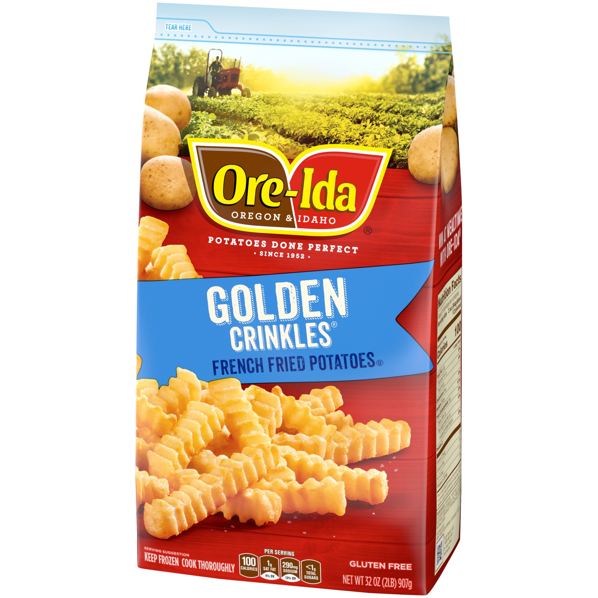 slide 3 of 6, Ore-Ida Golden Crinkles French Fries Fried Frozen Potatoes, 32 oz