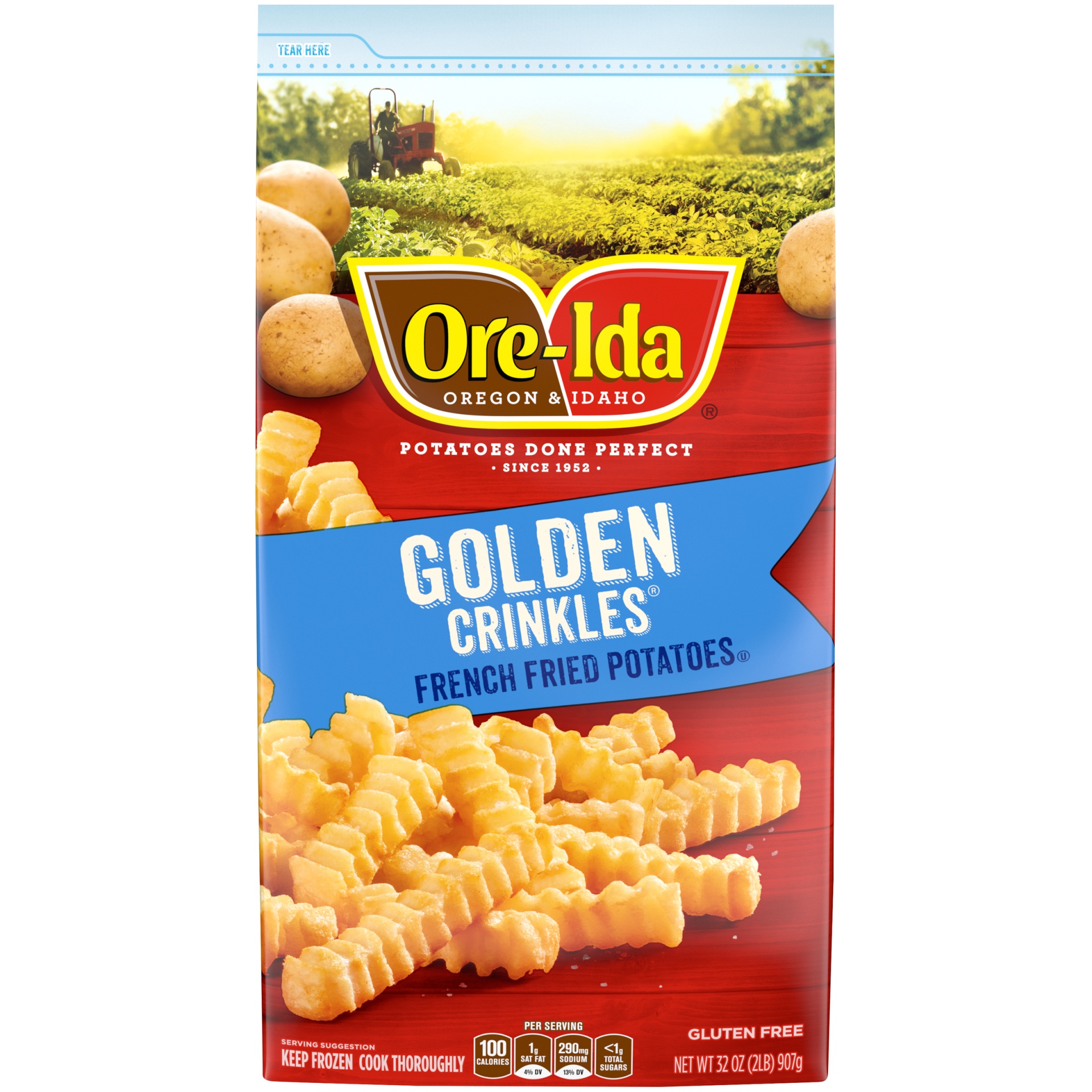 slide 1 of 6, Ore-Ida Golden Crinkles French Fries Fried Frozen Potatoes, 32 oz