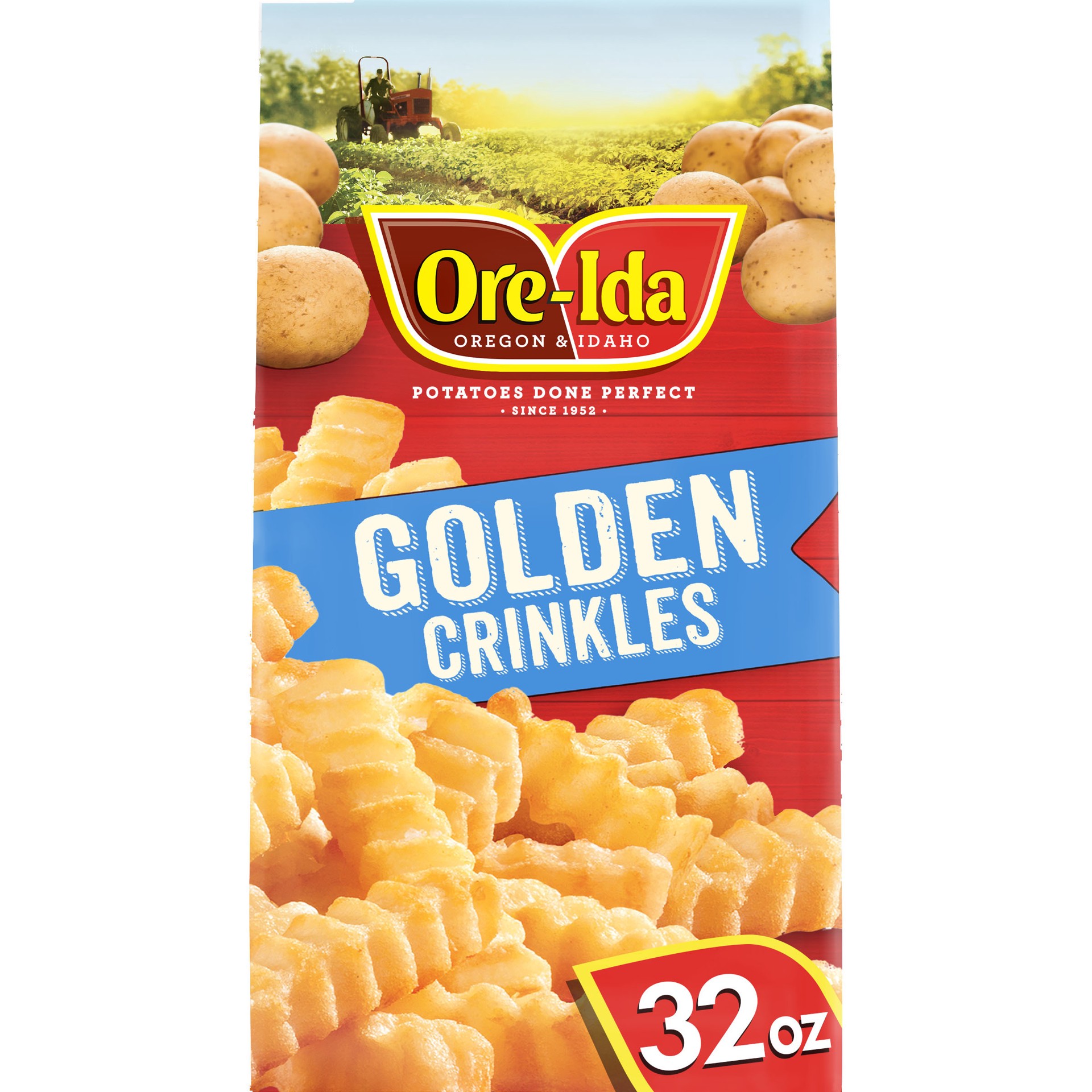 slide 1 of 5, Ore-Ida Golden Crinkles French Fries Fried Frozen Potatoes, 32 oz Bag, 32 oz