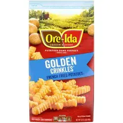 Ore-Ida Golden Crinkles French Fries Fried Frozen Potatoes, 32 oz Bag