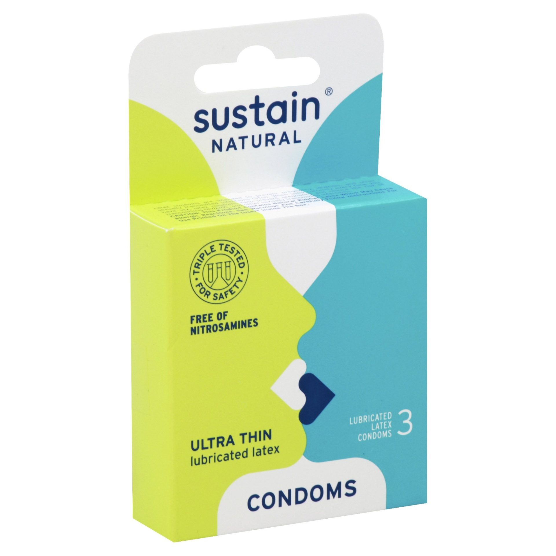 slide 1 of 4, Sustain Condoms 3 ea, 3 ct