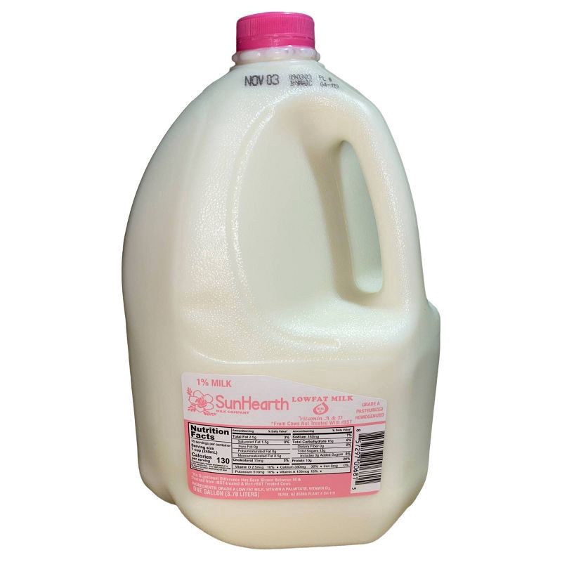 slide 1 of 3, SunHearth Milk Company 1% Milk Lowfat Milk 1 gal, 1 gal
