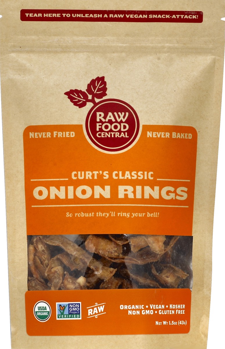 slide 1 of 2, Raw Food Central Onion Rings 1.5 oz, 1.5 oz