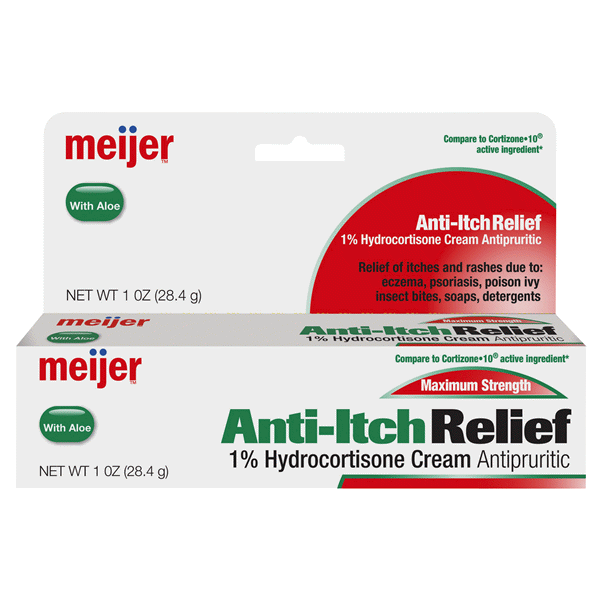 slide 1 of 5, Meijer Anti-Itch Relief Maximum Strength 1%, 1 oz