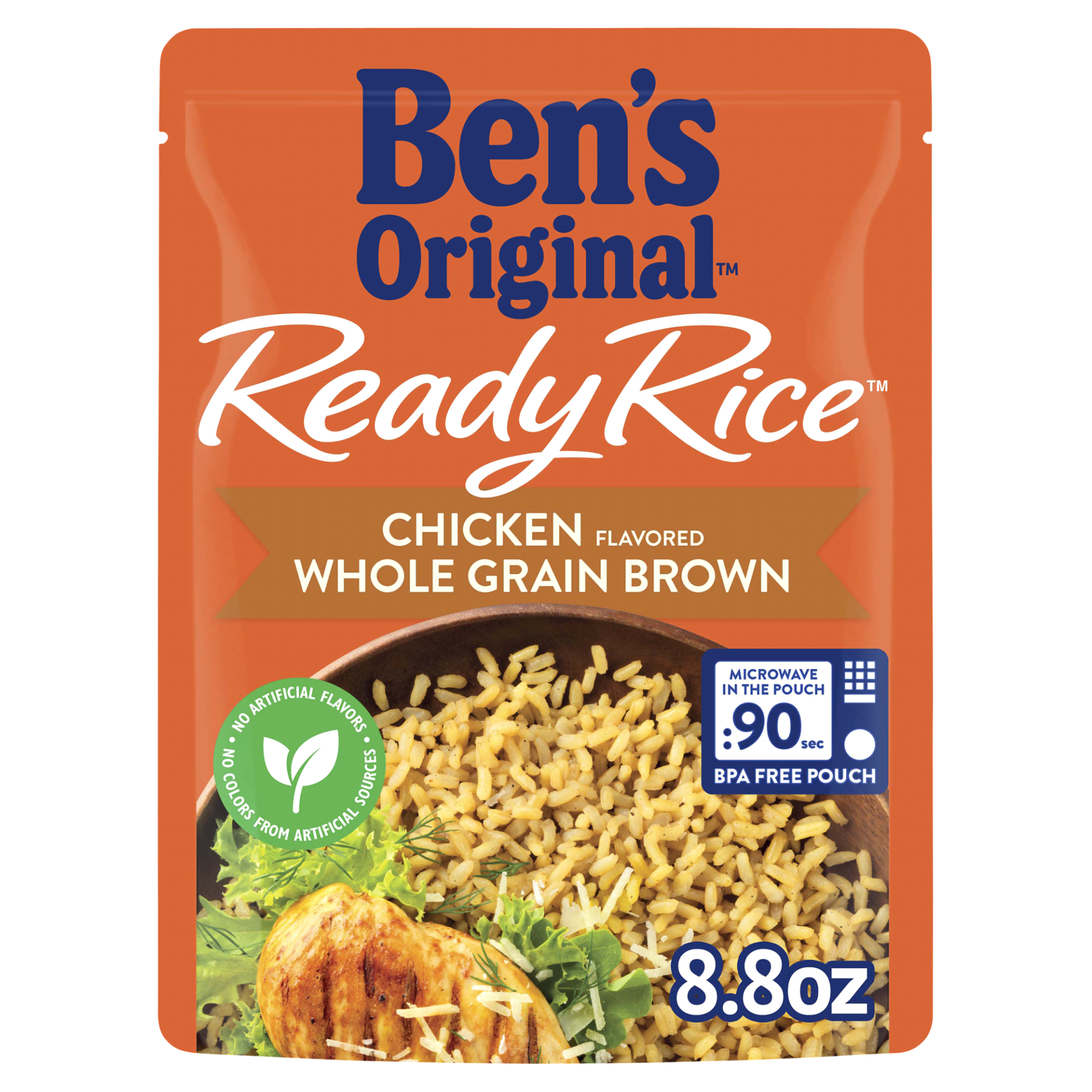 slide 1 of 2, Ben's Original Uncle Ben's Rice - Chicken Whole Grain, 8.8 oz