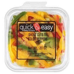 Quick & Easy Meals Short Cuts Tri Color Peppers 20 oz