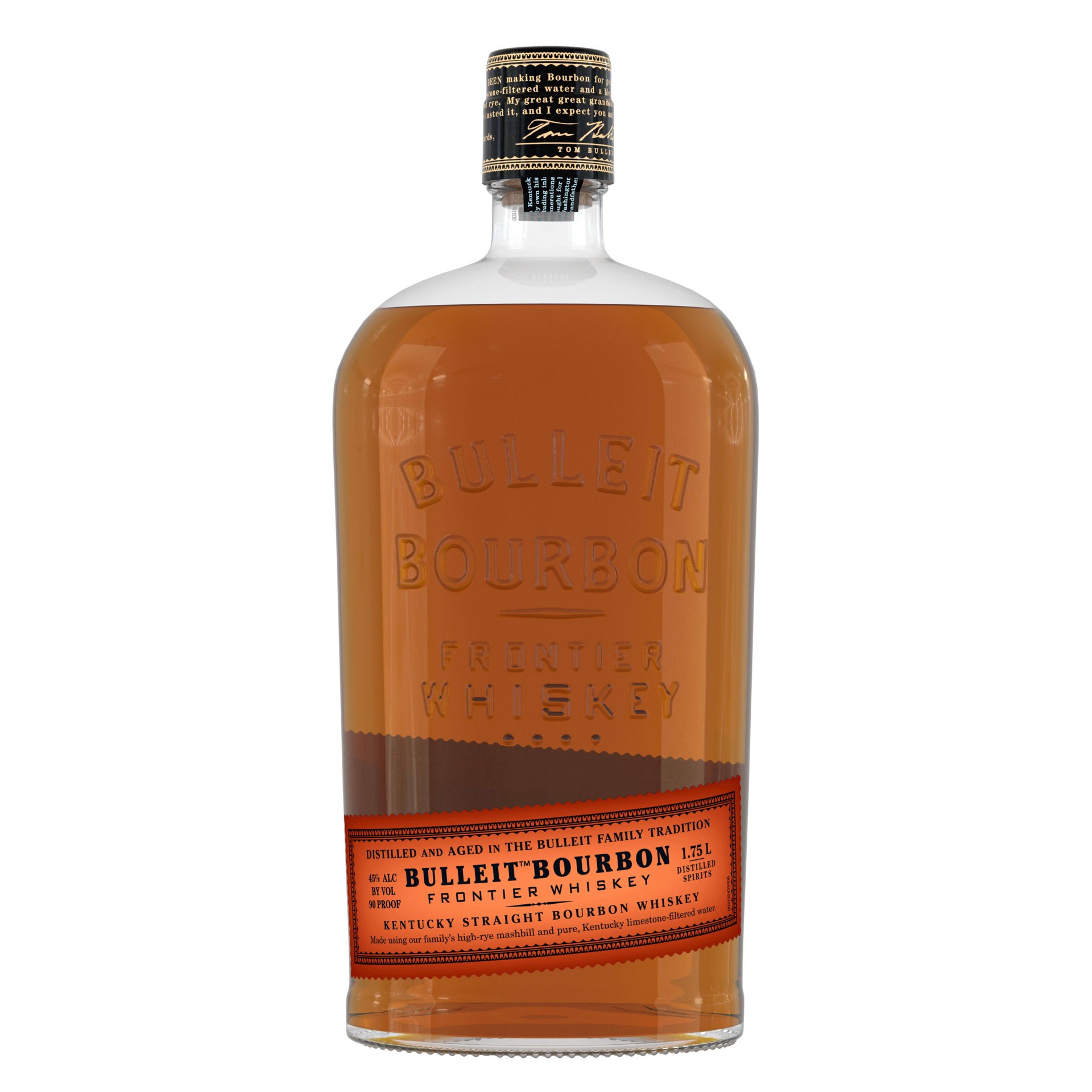 slide 1 of 4, Bulleit Bourbon Whiskey, 1.75 L, 1.75 liter